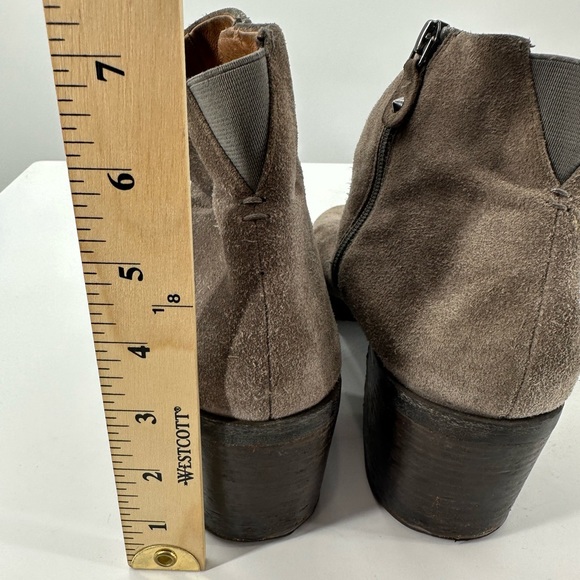 Gentle Souls Slouchy Booties Brown Suede Zipper Chunky Heel Womens 9 - Picture 6 of 9